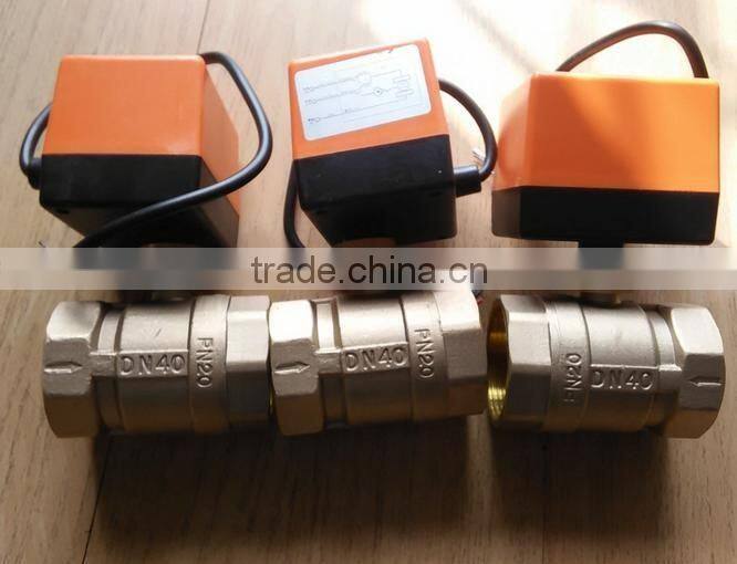 2 way electric brass ball valve with manual override