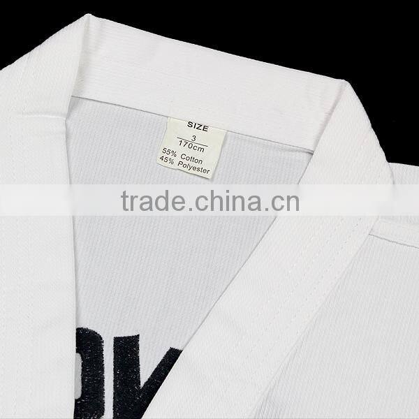 ITF White Taekwondo Uniform with black Strips