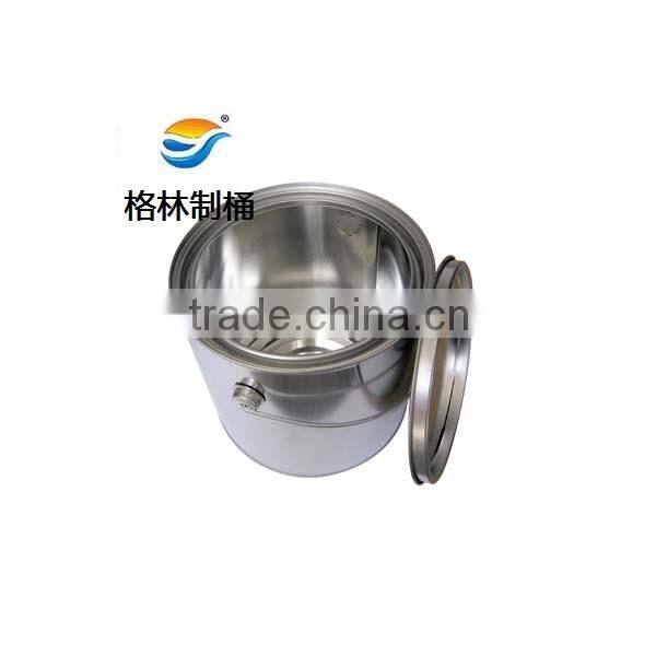 2.5L Round metal bucket with metal handle
