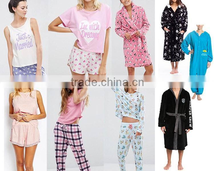 china suppliers coral fleece soft fabric cute cartoon womens sleepwear
