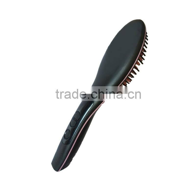Newest 3D Ceramic LCD Screen Simply Hair Straightener Brush