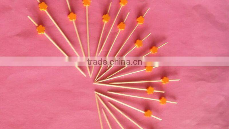 wholesale good quality beautiful beaded bamboo skewers for party