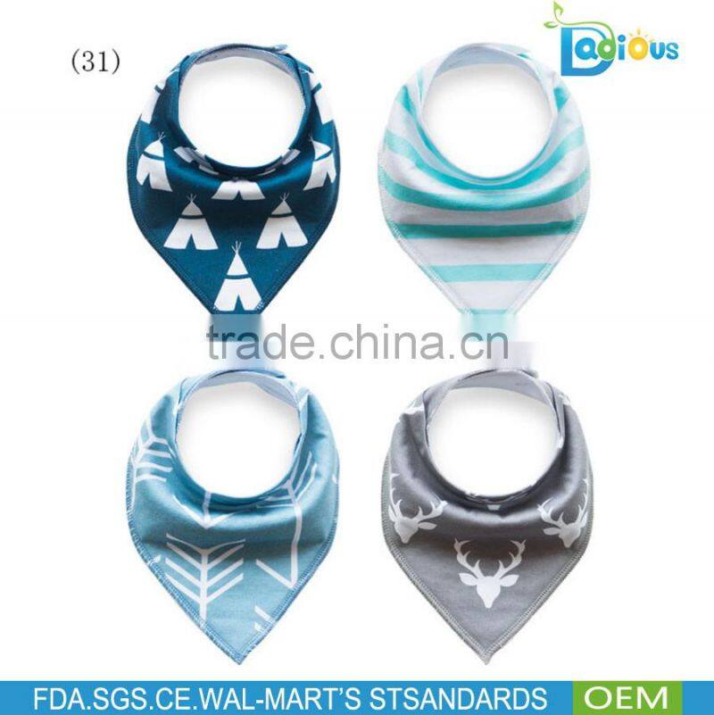 2017 back fleece 100% organic cotton baby bandana drool bibs