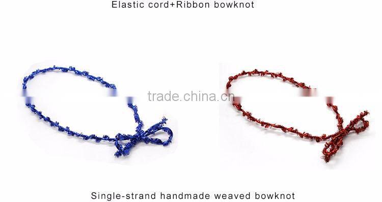 Single&double-strand elastic bowknot Custom ribbon elastic hair decoration