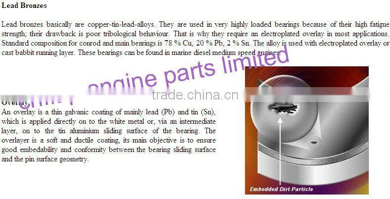 connecting rod bearing for marine engine