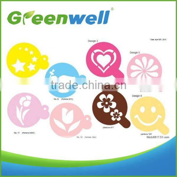 Wholesales or retails acceptable Cappuccino art coffee decorating stencils