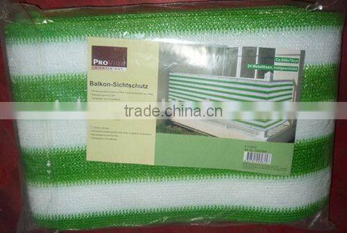 HDPE virgin anti UV balcony sun stripe shade sail