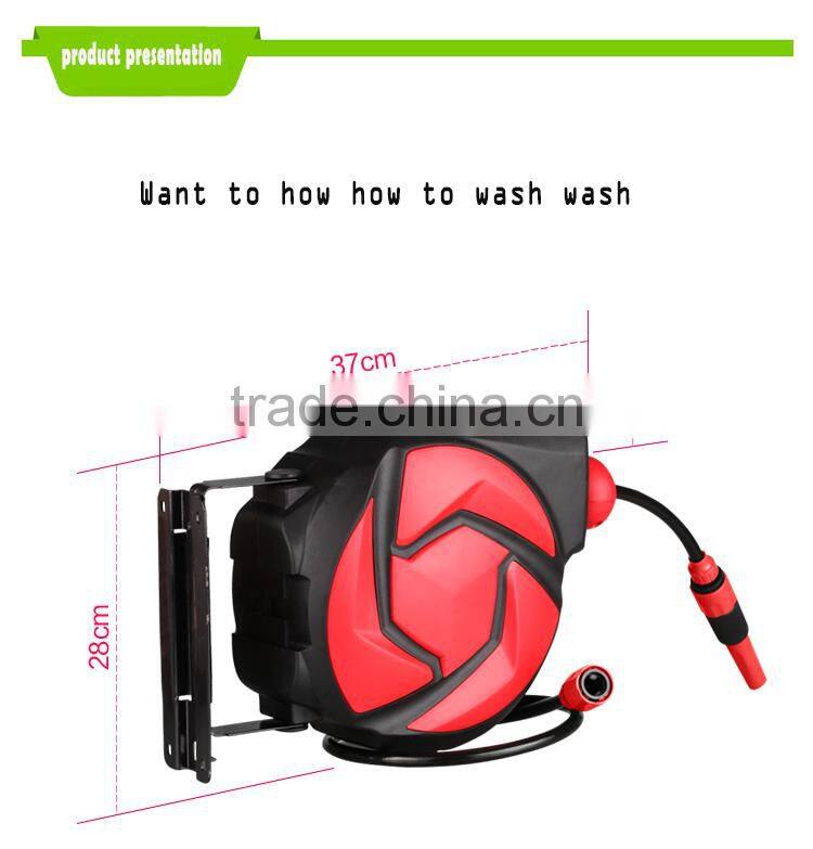 Auto extension retractable water hose reel garden tools