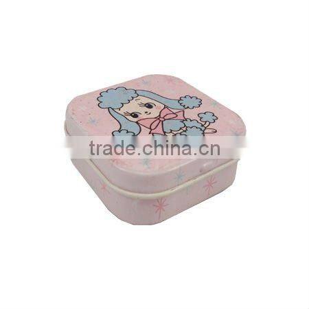 hot sale can empty mini square candy tin