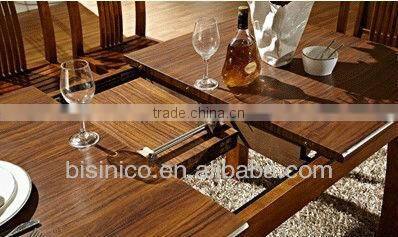 Contemporary Chinese Style Dinning Room Furniture Set,Full Solid Wood Extension Dinning Table W Chair, Applicable Sideboard