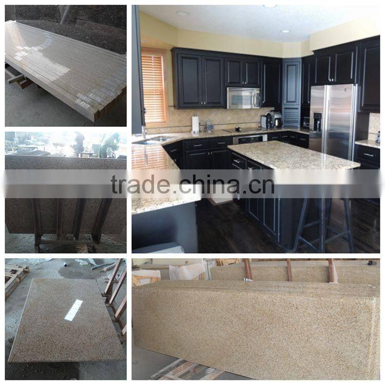 Beige Granite Countertop With Island