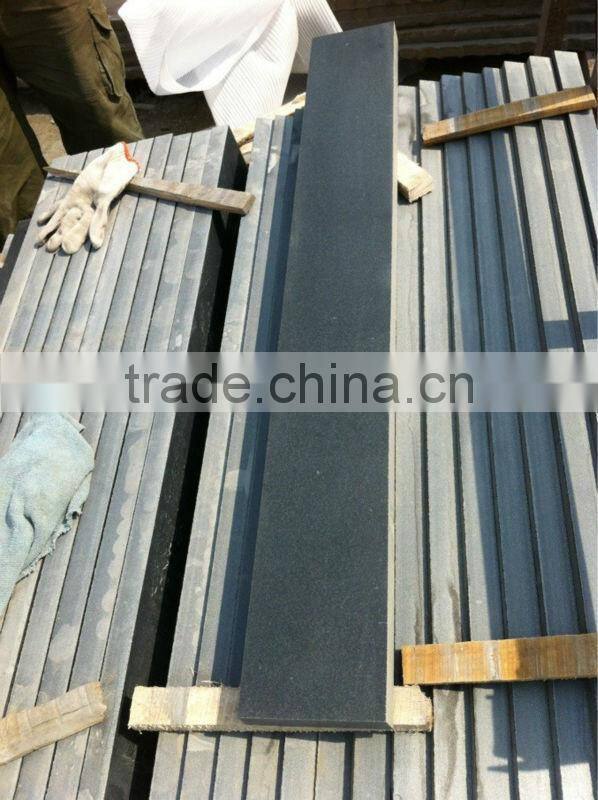 China Black Granite Honed Outdoor Stair Riser