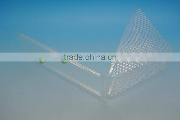 PLA transparent plastic sandwich box,100% biodegradable and compostable