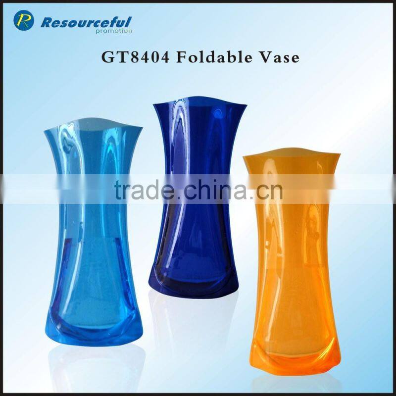Beautiful plastic foldable vase,foldable flower vase