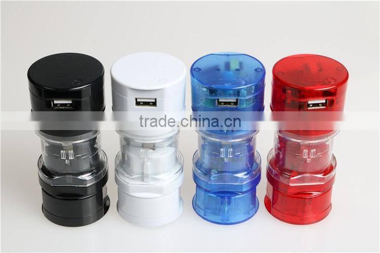 hottest multi-function world travel plug adapter with one usb port