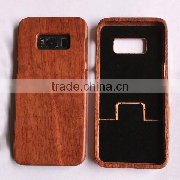 Real wood phone case,up and down card shell for Samsung S8