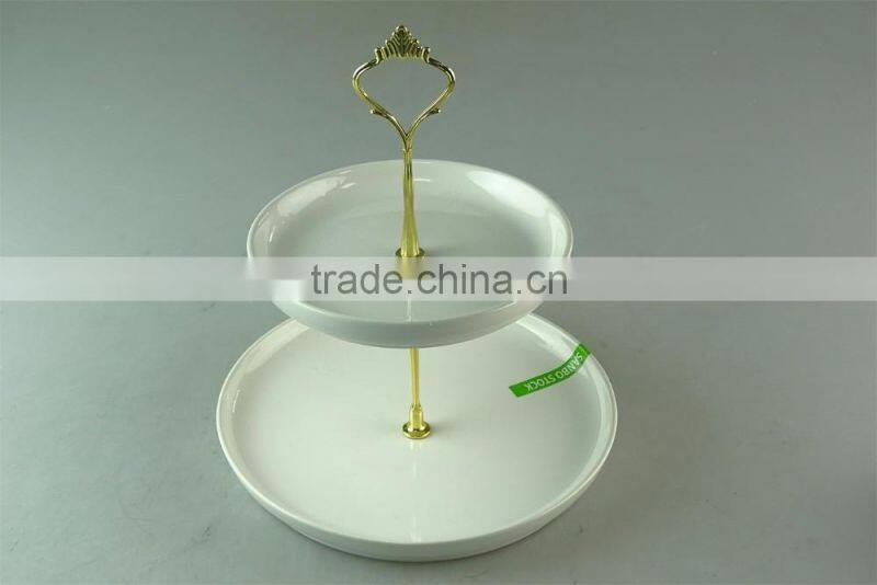2-tier ceramic stand holder snack plate for party in stocklots