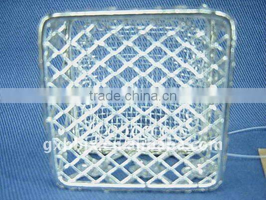 Square silver wire christmas container box