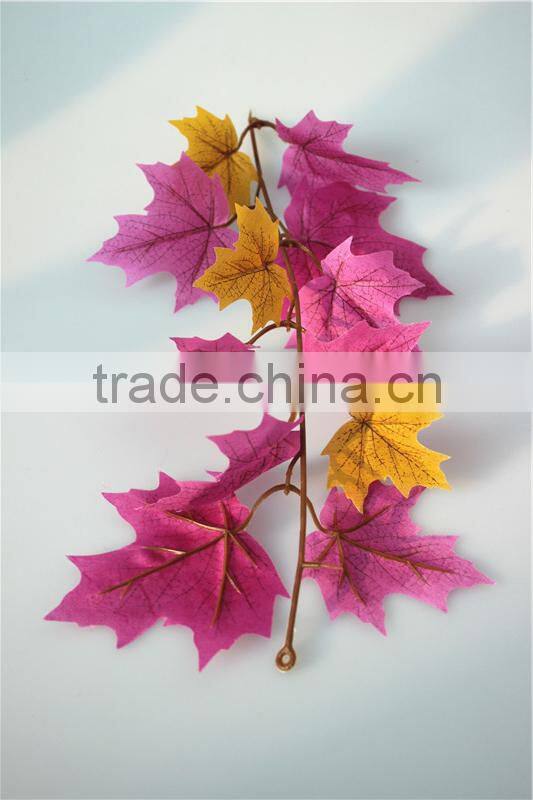 Home curtain gardens edging christmas decorative 1ft to 2ft or 30cm to 60cm artificial silk hanging maple branches EFYZ08 0601