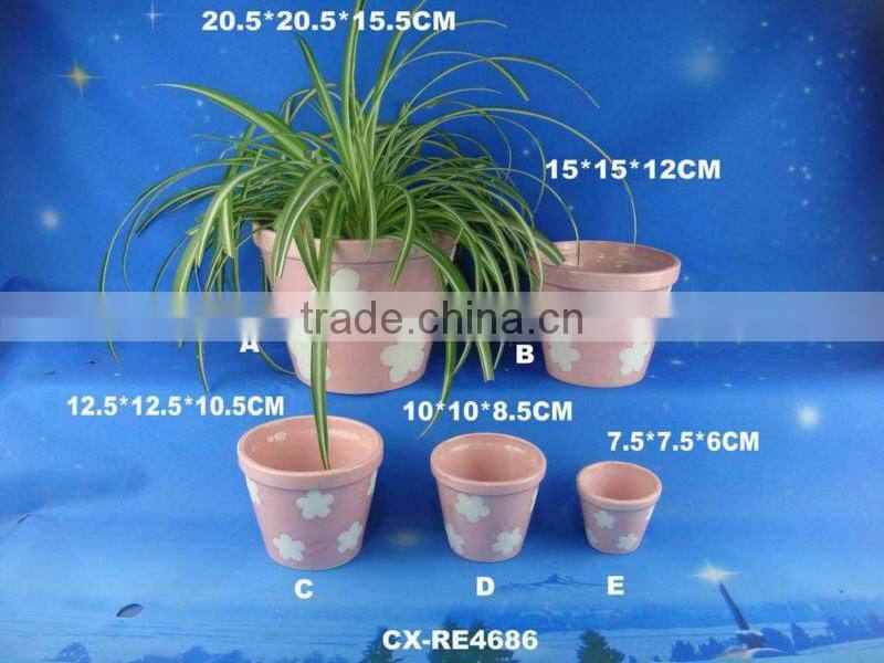Cheap Ceramic flower pots and planter with novel design-unique flower planters