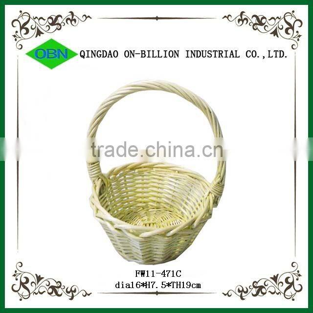 Cheap wicker decorate flower girl basket wedding