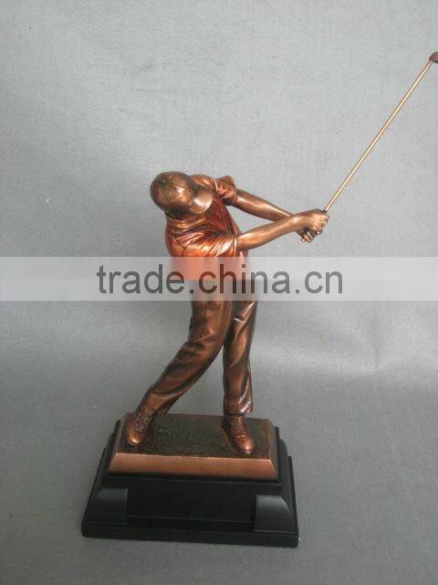 Resin copper golf keepsake for beloved