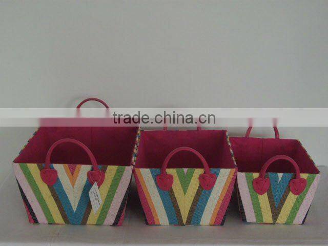 fancy woven paper basket