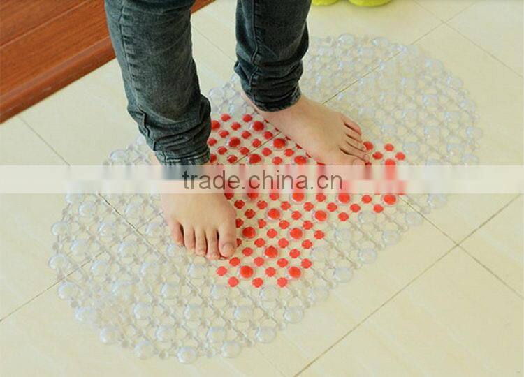 China cheapest leaf texture hot sale pvc free foam bath mat