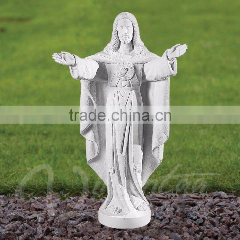Garden statues wholesale hand carved marble product Jesus sculpture classic garden statues for sale