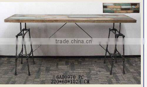 New solid wood vintage cafe Western restaurant table and chairs combination display rack