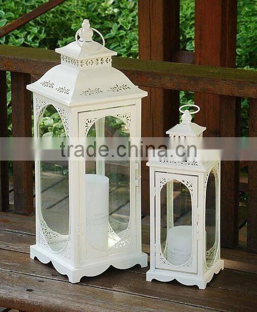 New 2017 White Vintage Style Moroccan Lantern Candle Holders
