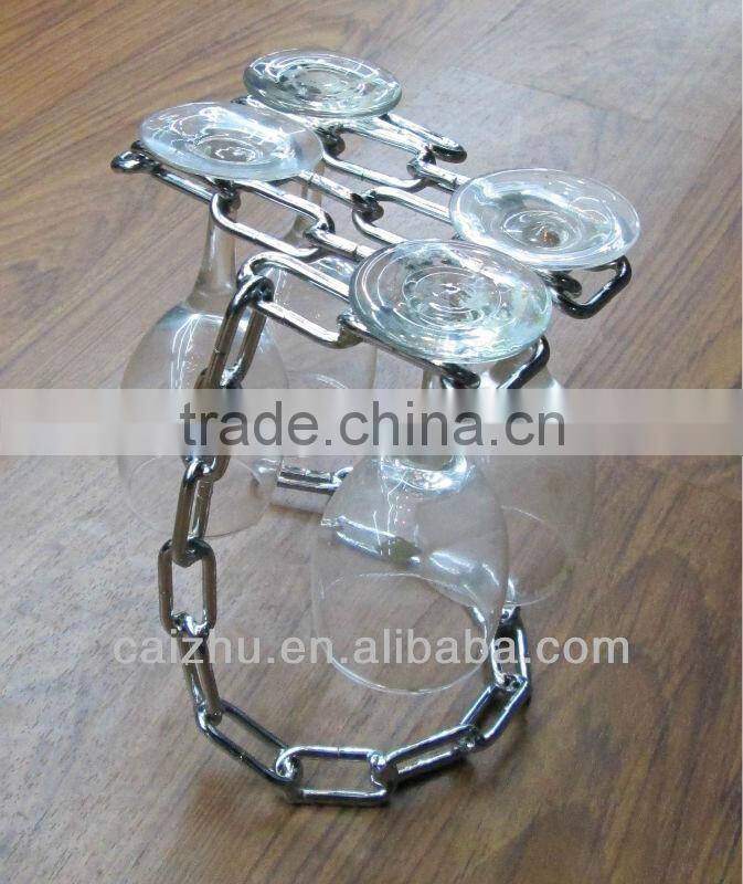 Hot Selling Chain Wine Glass Holder Rack and Stand