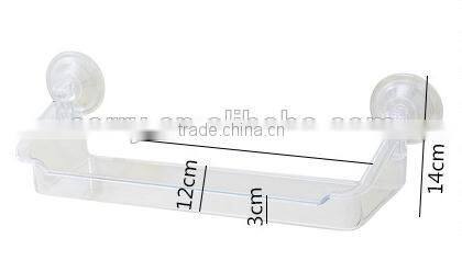 plastic transparent holder/shelves with sucker