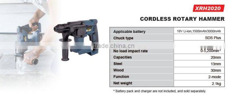 XRH2020 18V Cordless rotary hammer, electric rotary hammer