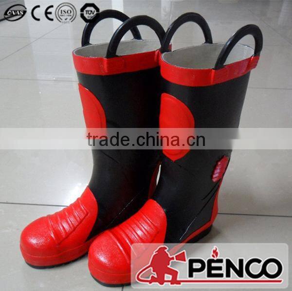 CE EN certificated fire fighter boots with anti alip function