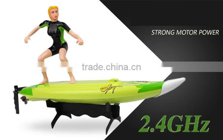 Alibaba Trade Assurance 2.4G RC Boat Toy Radio Remote Control RC Surfer for Summer