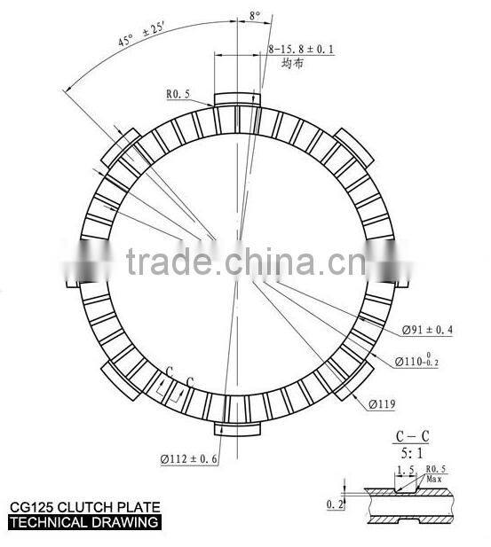 motorcycle clutch cd70 clutch disc clutch plate size