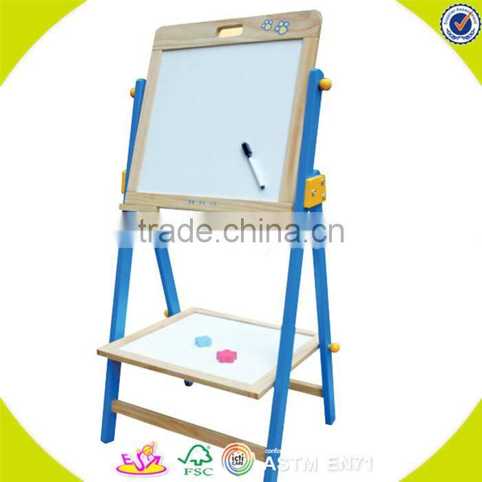 Wholesale multifunction magnetic wooden easel blackboard top quality wooden blackboard wooden double sides blackboard W12B060