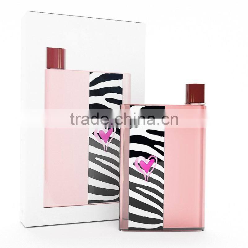 2016 new customized high quality plastic flat mineral joyshaker water bottle for sale