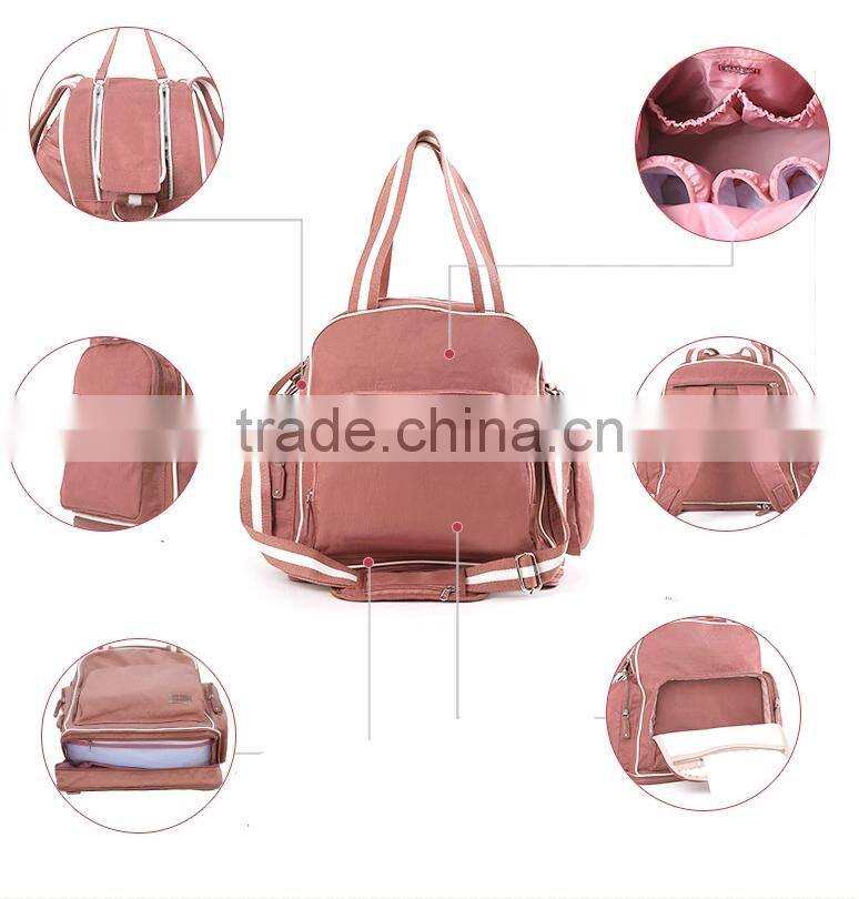 2015 Multifunctional Baby Diaper Bag with handle or backpack