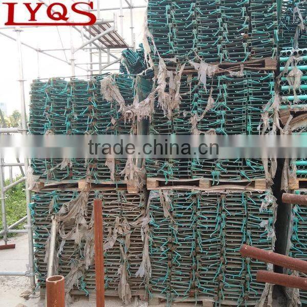 Scaffolding parts used second hand square tube adjustable steel guardrail post for sale
