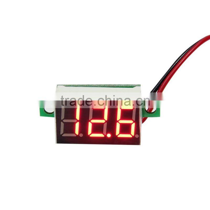 1pcs Mini digital dc voltmeter Red LED Panel Voltage Meter 3-Digital Adjustment Voltmeter digital ammeter and voltmeter