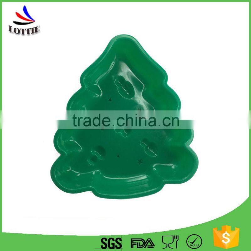 Novelty Green Christmas Tree Shape Eco-Friendly Cake Decorating Tools Silicone Baking Molds