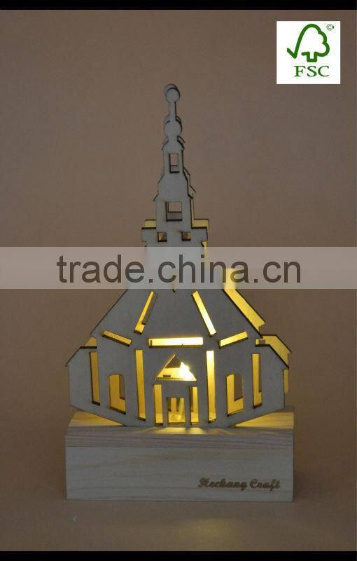 2016 laser cutting wooden crafts , wooden christmas decor