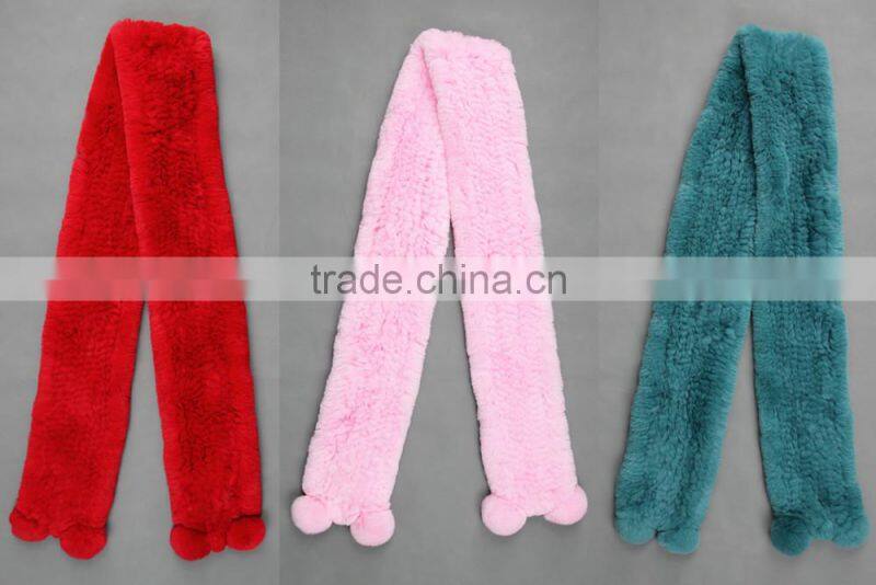 High Quality Knitted Rex-Rabbit Scarf