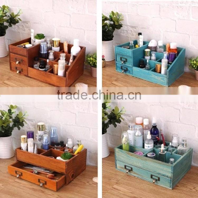 Trendy superior colorful exquisite jewelry organizer keepsake durable storage wood box