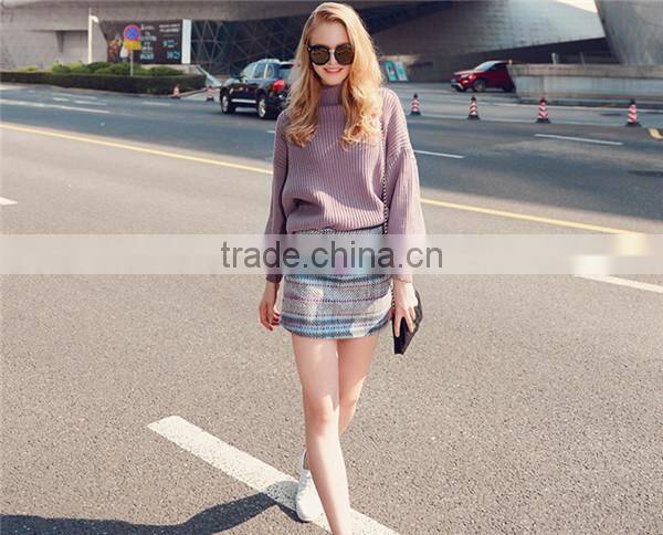 fashion woman woolen knitted sweater designs for ladies