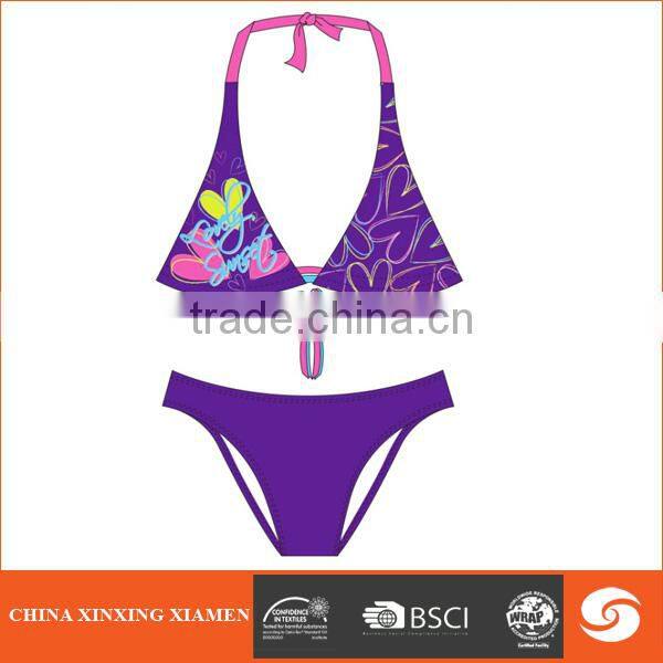 Latest design lady bikini for beach and sports 2 piece new style bikini