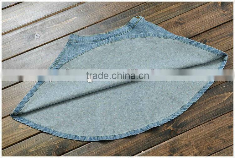 Girl denim skirt bust of high waist