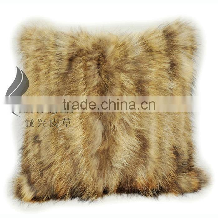 CX-D-33 Genuine Fox Fur Cushion Covers / Pillows